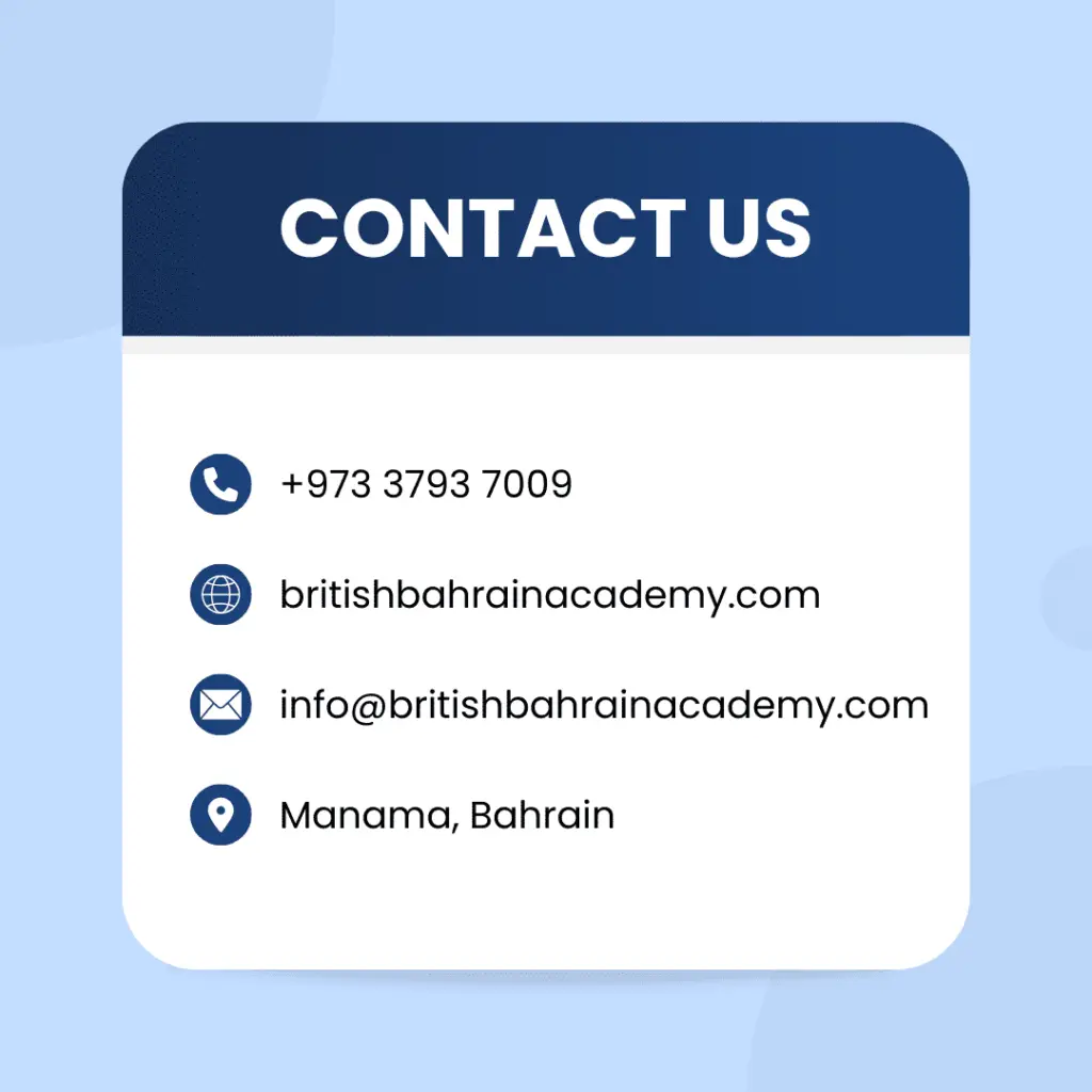 Contact BBA British Bahrain Academy – Get in Touch for Enquiries and Admissions
